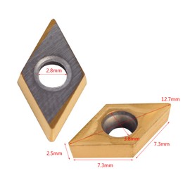 10pcs Diamond Shape CNC Carbide Insert Cutter Indexable Lathe Milling Inserts Turning Tools with Box DCMT070204-HM YBC251 for Semisteel