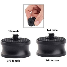 AORO Screw Adapter 1/4"-20 Male Convert 3/8"-16 Female 2pcs