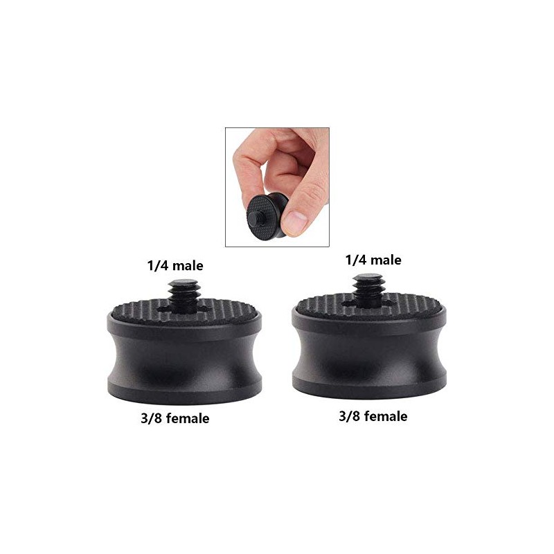 AORO Screw Adapter 1/4"-20 Male Convert 3/8"-16 Female 2pcs
