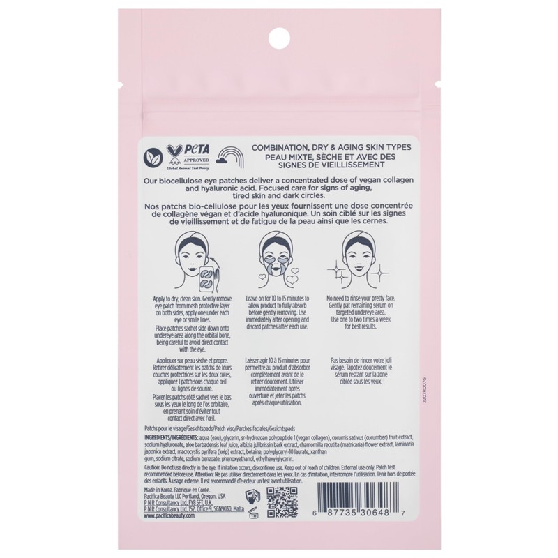 Pacifica Vegan Collagen Undereye & Smile Line Patches – Hydrating