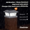 SIEDiNLAR Solar Post Cap Lights Outdoor Glass 2 Modes 8