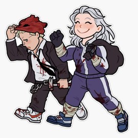 Generic Magnet Dorohedoro Shin and NOI Magnet Bumper Sticker Car Magnet Flexible Reuseable Magnetic Vinyl 5 inch (LAB-CTMAGNETS-1904)