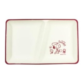 Marimo Craft SPZ-3473 Antibacterial Square Plate RD Chef Snoopy W 9.4 x H 5.9 x D 0.9 inches (240 x 150 x 24 mm)