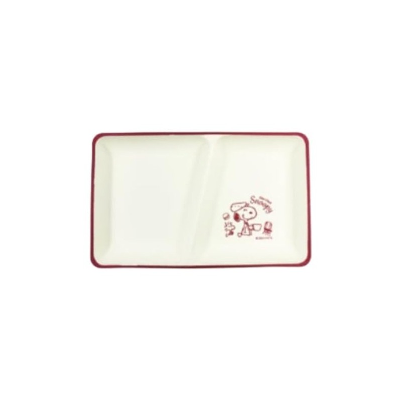 Marimo Craft SPZ-3473 Antibacterial Square Plate RD Chef Snoopy W