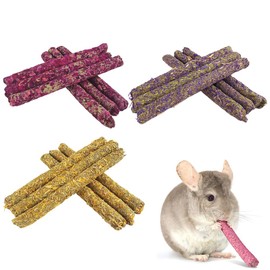 BAOSROY Timothy Hay Sticks, 18 Pieces Rabbit Toy, Hay Sticks Rabbit, Chew Toy for Rabbits, Guinea Pigs, Chinchillas Toy, Chew Toy, for Bunny Hamster Molar Accessories