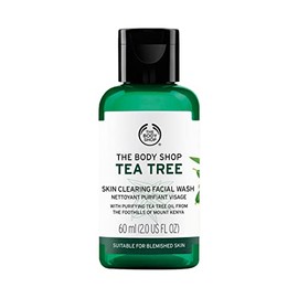 The Body Shop - Limpiador facial para limpiar la piel del árbol de té, hecho con aceite de árbol de té, para piel propensa a manchas, 100% vegano, 2 o