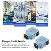 2PCS Momentary Limit Switch Self Reset Plunger Electrical Travel Switch