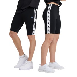 ARENA Womens Icons Biking Tight Shorts Pants, Black/White/Black, Large US