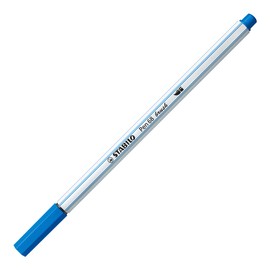 Premium Fibre-Tip Pen with Brush Tip - STABILO Pen 68 brush - Pack of 1 - Dark Blue