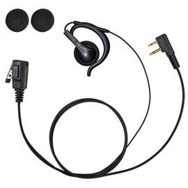 F.R.C. Domestic Manufacturer FIRSTCOM FPG-29F for Specified Small Power Transceivers, F.R.C 2-Pin Type, Earphone Microphone, PRO Specifications, Durable, New Shape, Over-the-Ear Speaker Type
