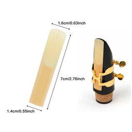 RUIFUU 10Pcs Clarinet Reeds 2.5 Traditional Reeds for Clarinet Strength 2.5 Bb Clarinet Reeds Replacement Alto Saxophone Reeds 2.5 for Clarinet Beginner or Skillful Player
