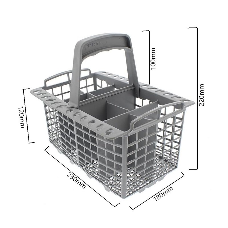 FIND A SPARE Universal Deluxe Grey Cutlery Cage Dishwasher Basket