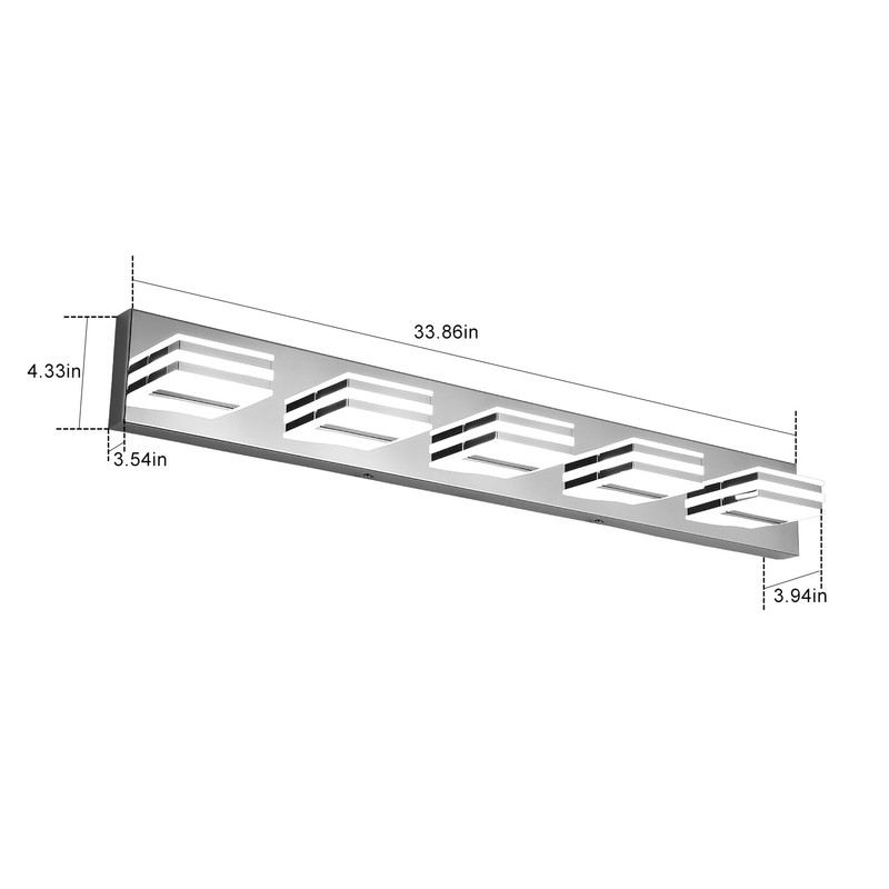 LED Vanity Lighting 30W Lights for Mirror 5 Light Bath