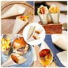 DEARMAMY 100 Pcs Disposable Wooden Cone Tasting Serving Wooden Cones
