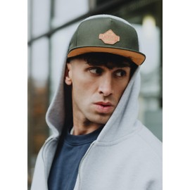 Blackskies® Essentials Snapback Cap | Visor Unisex Premium Baseball Cap Baseball Cap Adjustable One Size Men Women Cap - Men Women Streetwear Outdoor Summer Leisure, Green/Green/Brown, Unit size