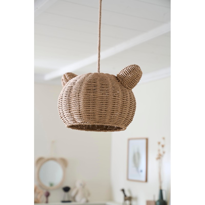 VERTBAUDET Brown Natural Rope Bear Hanging Lampshade TU