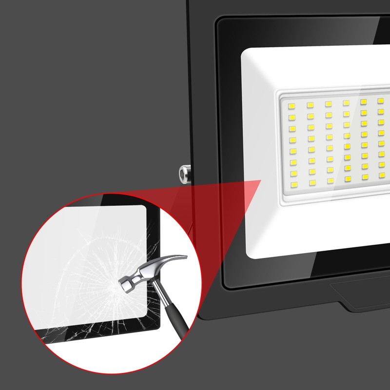 Willpower 2 Pieces 100W LED Floodlight with Motion Sensor, 10000LM