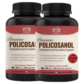 Vesta high-content policosanol 40mg, 4-month supply of vegetable capsules, latest manufacturing, 2 units, 120 tablets / 베스타 고함량 폴리코사놀 40mg 4개월분 식물성캡슐 최신제조, 2개, 120정