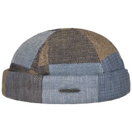Stetson Laughlin Patchwork Docker Hat Made in EU Unisex Spring Summer, brown-blue, L