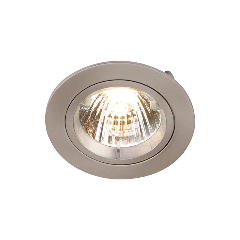 Knightsbridge IP20 230V/12V GU10/MR16 Brushed Chrome Recessed Fixed Twist &