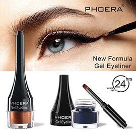 PHOERA GEL EYELINER LONG LASTING WATERPROOF SMUDGE PROOF 24H MAKEUP 10 SHADE UK (206 COPPER)