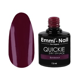 Emmi Nail Quickie Bordeaux 3-in-1 (Bordeaux Red, L022), LED UV Base Coat, Colour & Top Coat, Up to 3 Weeks Shine, Scratch-Resistant, Shockproof, Vegan, 7.5 ml