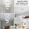 O'NEELDY Modern LED Chandeliers Adjustable Hanging White Pendant Light Fixture