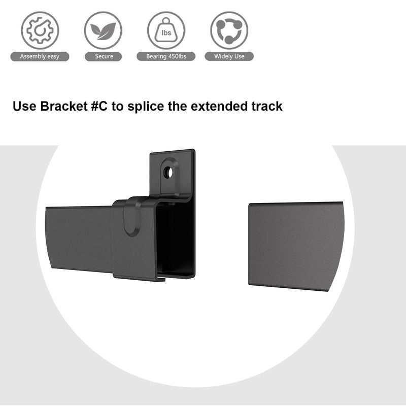 HARDJULAN 4FT Heavy-Duty Box Rail with 2 X Bracket, 450