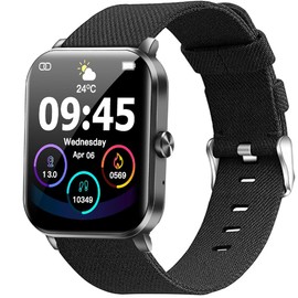 Lamshaw Compatible 22mm Breathable Nylon Woven Fabric Replacement Accessory Strap for QONBINK, ganopterygon, Jacoosa L70 1.85" Smart Watch, JeeJTek