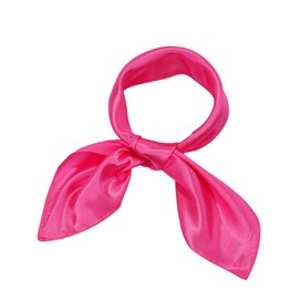 SATINIOR Chiffon Scarf Square Neck Scarf Handkerchief Retro Satin Ribbon Scarf for Women(27.56 x 27.56 Inches,Dark Rosy)