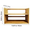 EHIOR 2-Tier Bamboo Desktop Shelf Organizer 16″ x 10″ Wooden