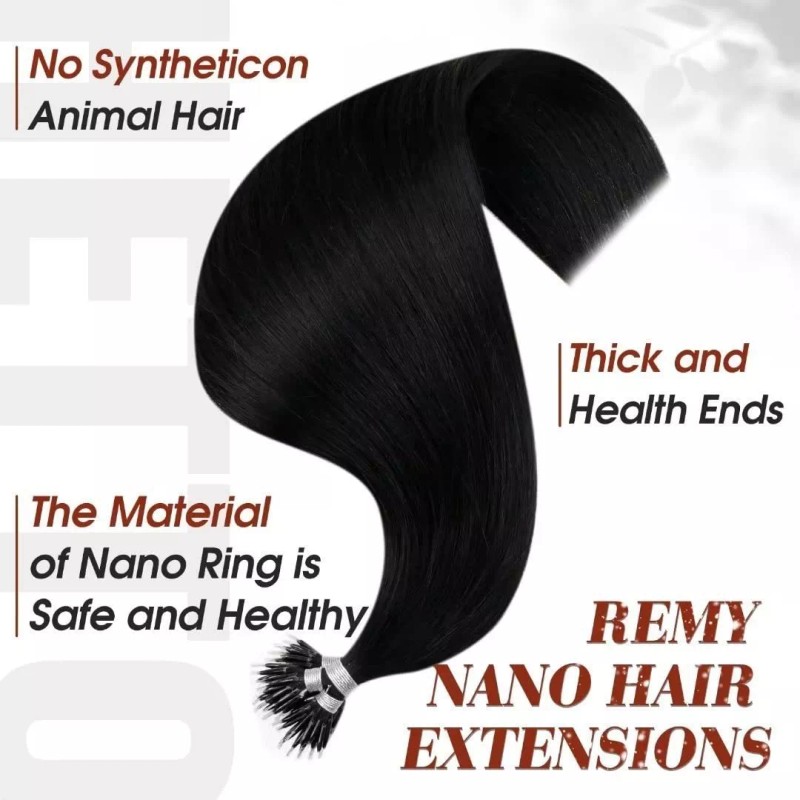 Hetto Extensiones De Cabello Natural 22in #1 Negro Azabache 50gr