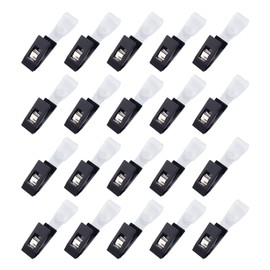 20 PCS Garden Flag Clips, Garden Flag Stoppers - Small Flag Clip Anti-Wind, Lawn Yard Flag Pole Clips to Hold Flags Plastic, Keep Flags in Place(Black)