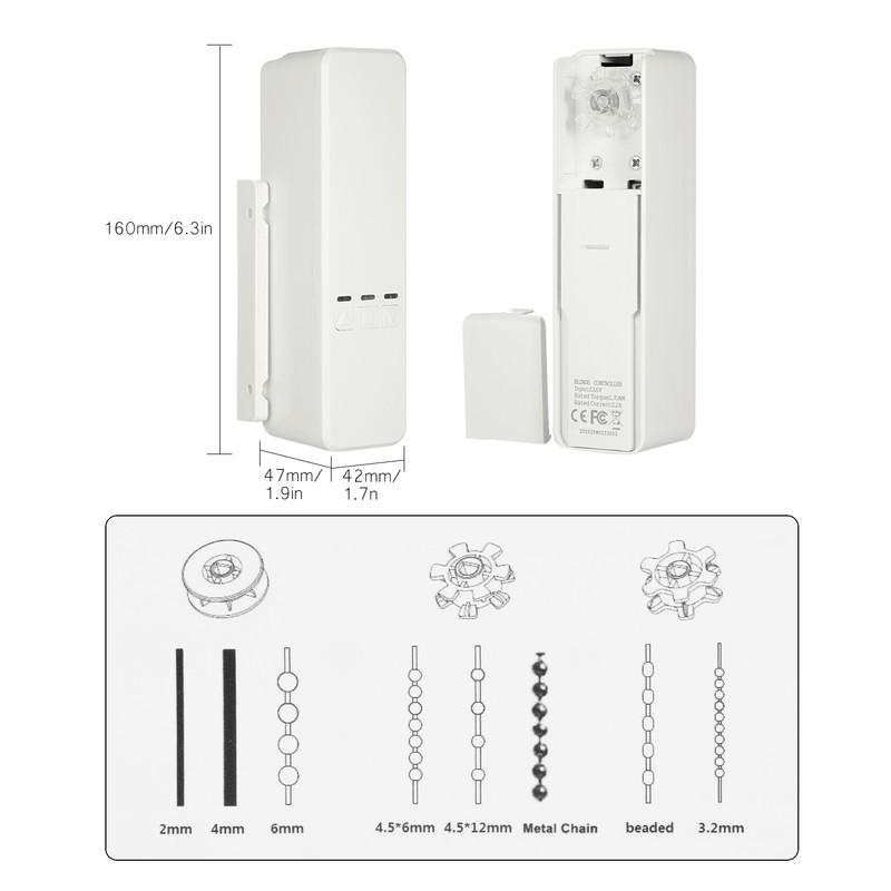 WiFi DIY Smart Motorized Chain Roller Blinds Shade Shutter Drive