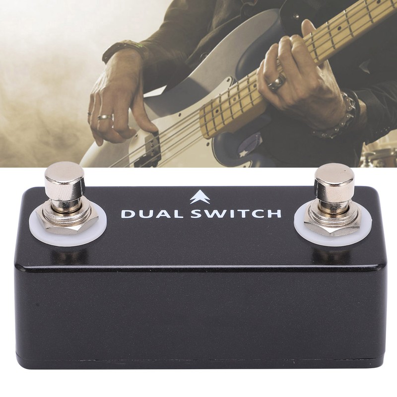 Guitar Foot Switch Pedal Dual Footswitch Tap Momentary Lock Free