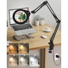 10X & 5X Magnifying Glass with Light, Ultra Long Swing