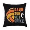 Volleyball Player Team Retro Vintage Sand Sun Set Spike Throw
