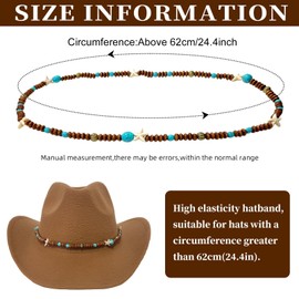 nemokamai Cowboy Hat Bands for Men Women, Starfish Hatbands Belt for Straw/Sun/Beach Hats Multicolor