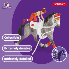 schleich HORSE CLUB — Mia's Vaulting Set, 18 Piece Horse Play Set with Rider, Horse, and Trainer, schleich Horse Toys for Girls and Boys Ages 5-12