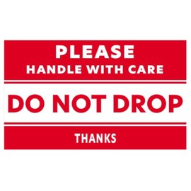 ChromaLabel 3 x 5 "Handle with Care" Shipping Handling Labels, 100 Roll