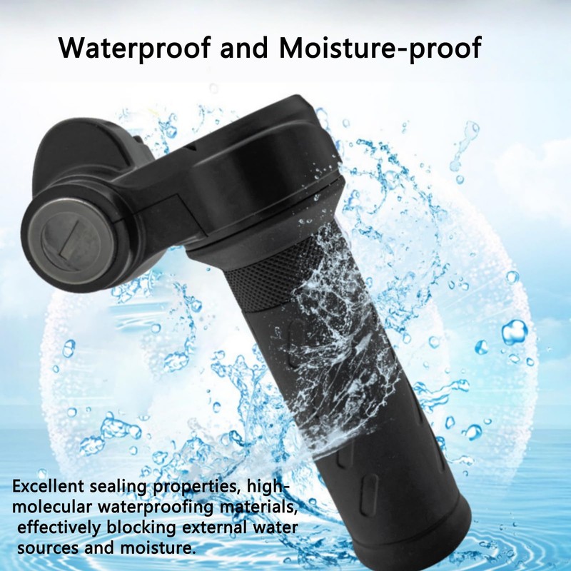 SWRXEarn Full Twist Throttle, 3-Pin Waterproof Ebike Throttle Grip with