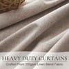 Rustic Country Curtains for Living Room Textured 90 Inch Blackout