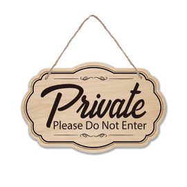 SUPERDANT Private Territory Wooden Signs Wall Decorative Hanging Plaque Please Do Not Enter Wall-mounted Hanging Wood Signs Entryway Wall Art Decor for Bedroom Bathroom Decorations
