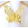 100 Pcs Napkin Rings Laser Cut Butterfly Shape Foil Paper