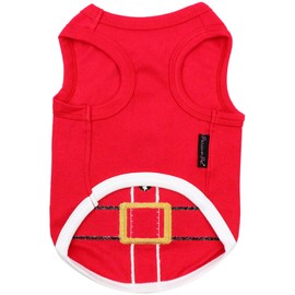 Parisian Pet Funny Christmas Holiday Dog Cat Pet Shirts Tee Tanks - Naughty or Nice, Santa Outfit, Elf Size, Santa's Helper, Sorry Santa I Ate Your Cookies (Santa Outfit, M)