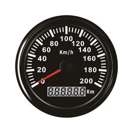 ELING Guaranteed Waterproof GPS Speedometer Odometer Auto Gauge 200KM/H Car Motorcycle Car Backlit 85mm 12V/24V