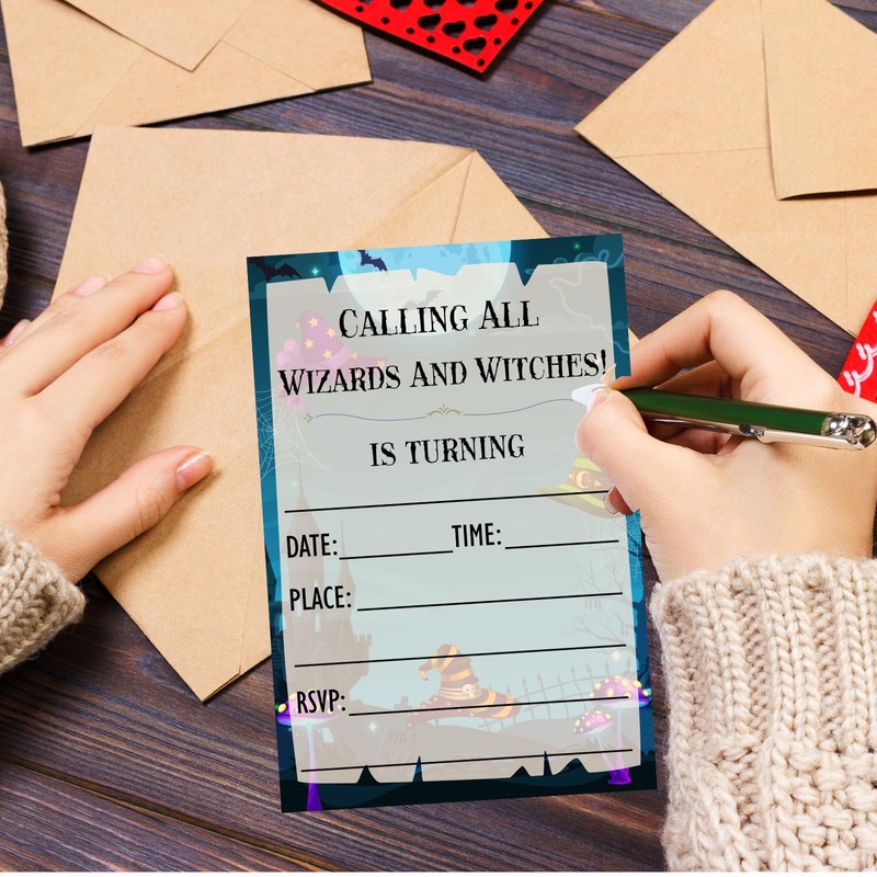 VGoghex Calling All Wizards And Witches Watercolor Magical Theme Birthday