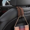 Gancho Doble para Asiento Auto, Porta Bolsos y Maletas, Resistente，gris