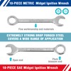 DURATECH Mini Wrench Set, Midget Combination Wrench Set, 20-Piece, Metric