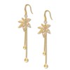 JeanBeau Gold Maple Leaf Dangle Drop Tassel Earrings for Women
